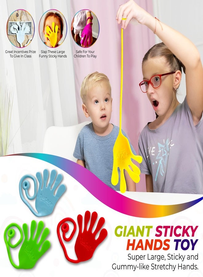 TwCare Jumbo Giant Sticky Hands, 13-in Total Length (2 Pack Assorted) Mega Large Fun Stretchy Silly String Toy for Kid Adult, Stress Anxiety ADHD Relief, Party Favors, Birthday Gift, Classroom Prizes - Image 3